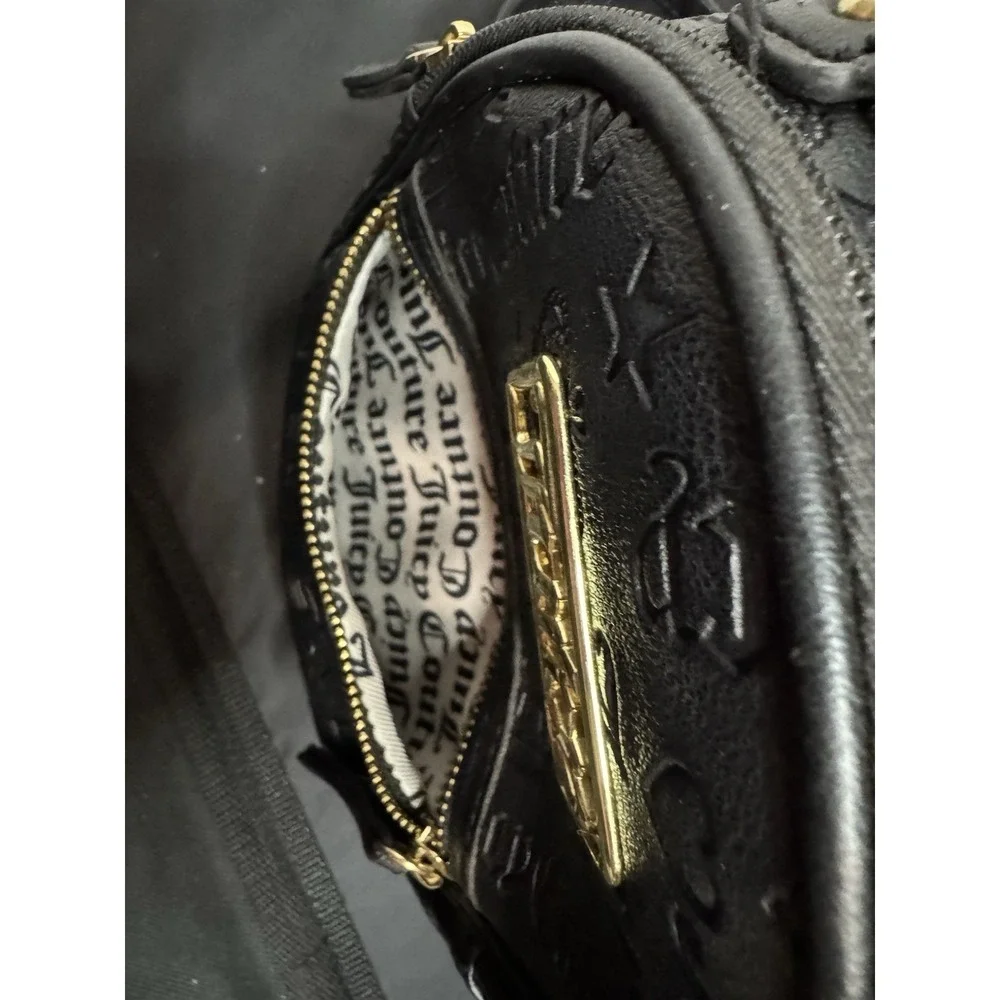 Vintage Y2K Juicy Couture Bag Backpack Black Leather